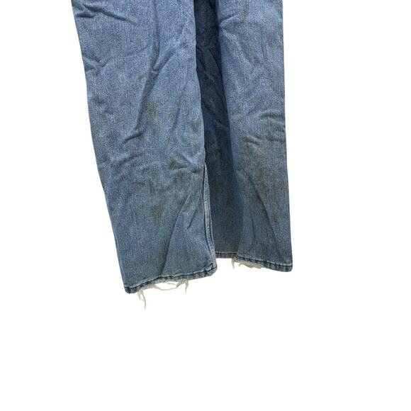 Dickies Men’s Denim Overalls Distressed Thrashed Farm Workwear Size 34X30 - Picture 6 of 12